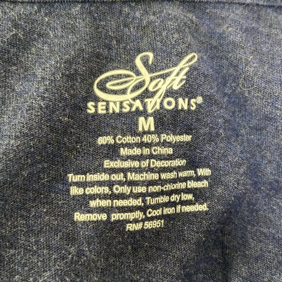 ⭐️10/$10 Soft Sensations Long Sleeve Blue Shirt M - Picture 6 of 7
